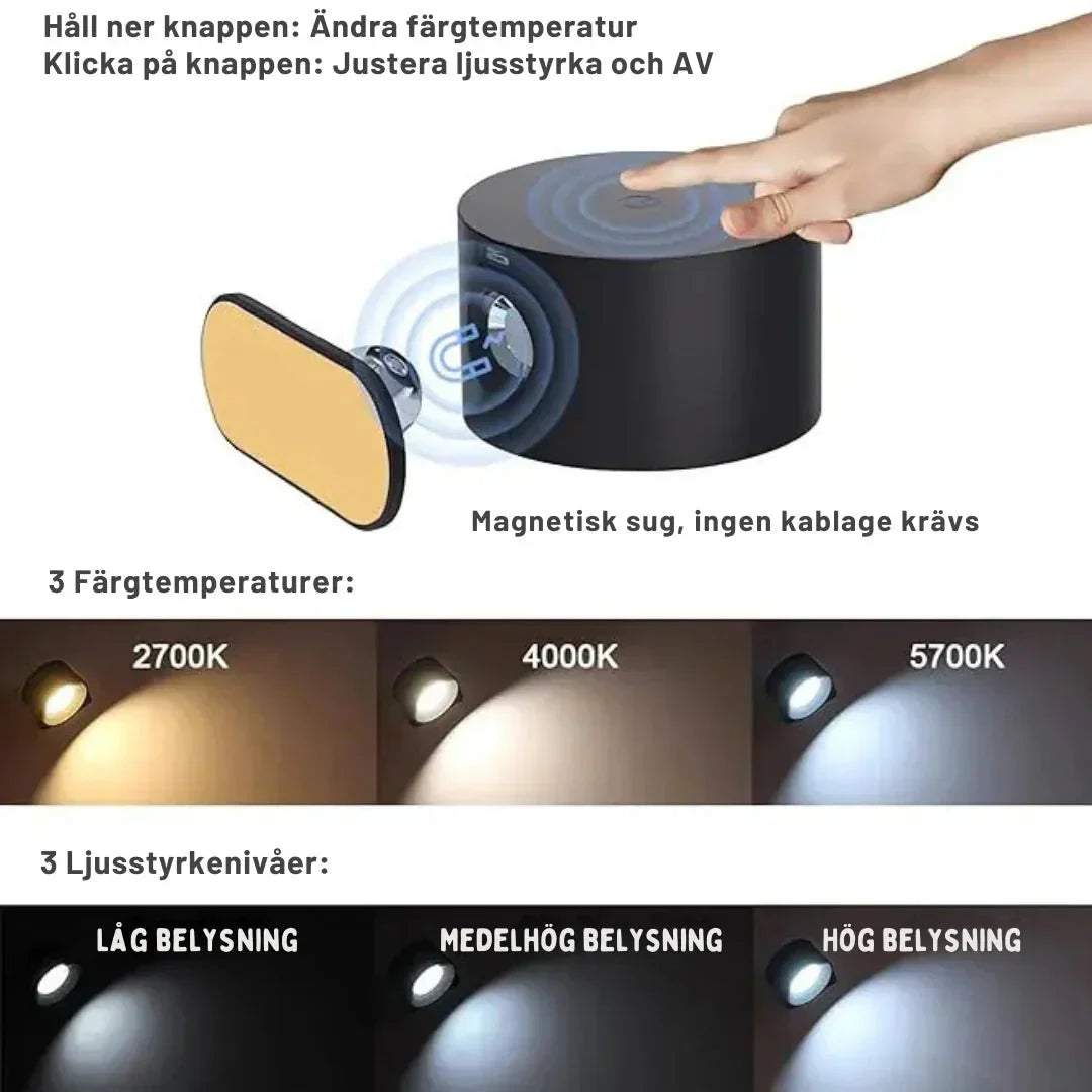 Niki | Wireless Nordic Wall Lamp with Remote Control