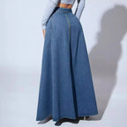 Niki | Women's Button-Front A-Line Maxi Skirt