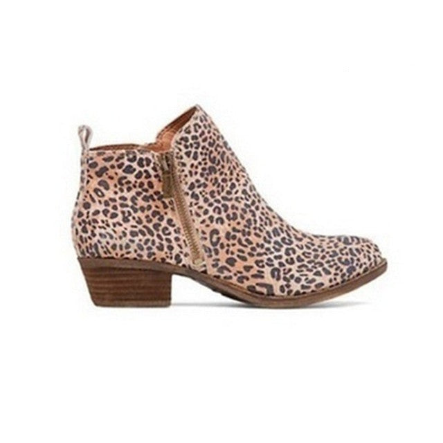Women's Ankle Boots with Side Zipper