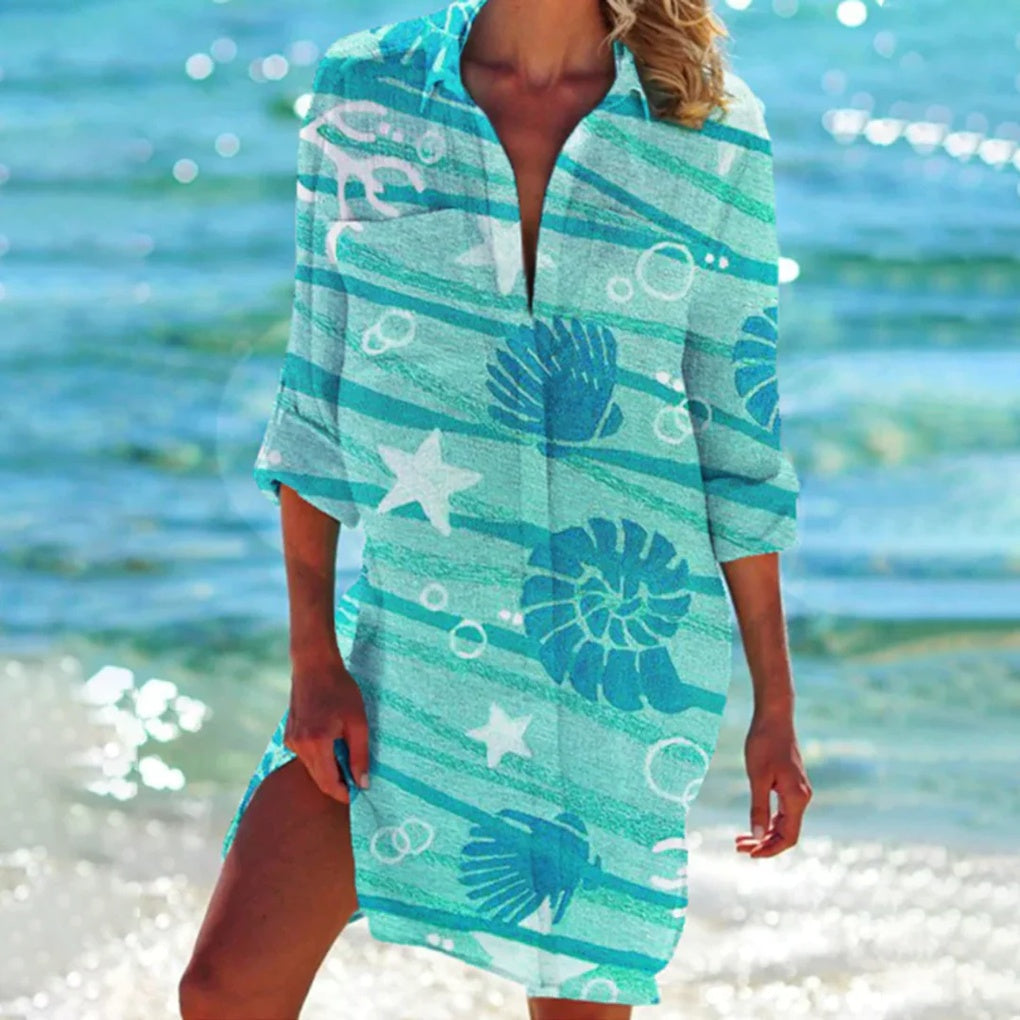 Women's Casual Beach Cover-Up Shirt
