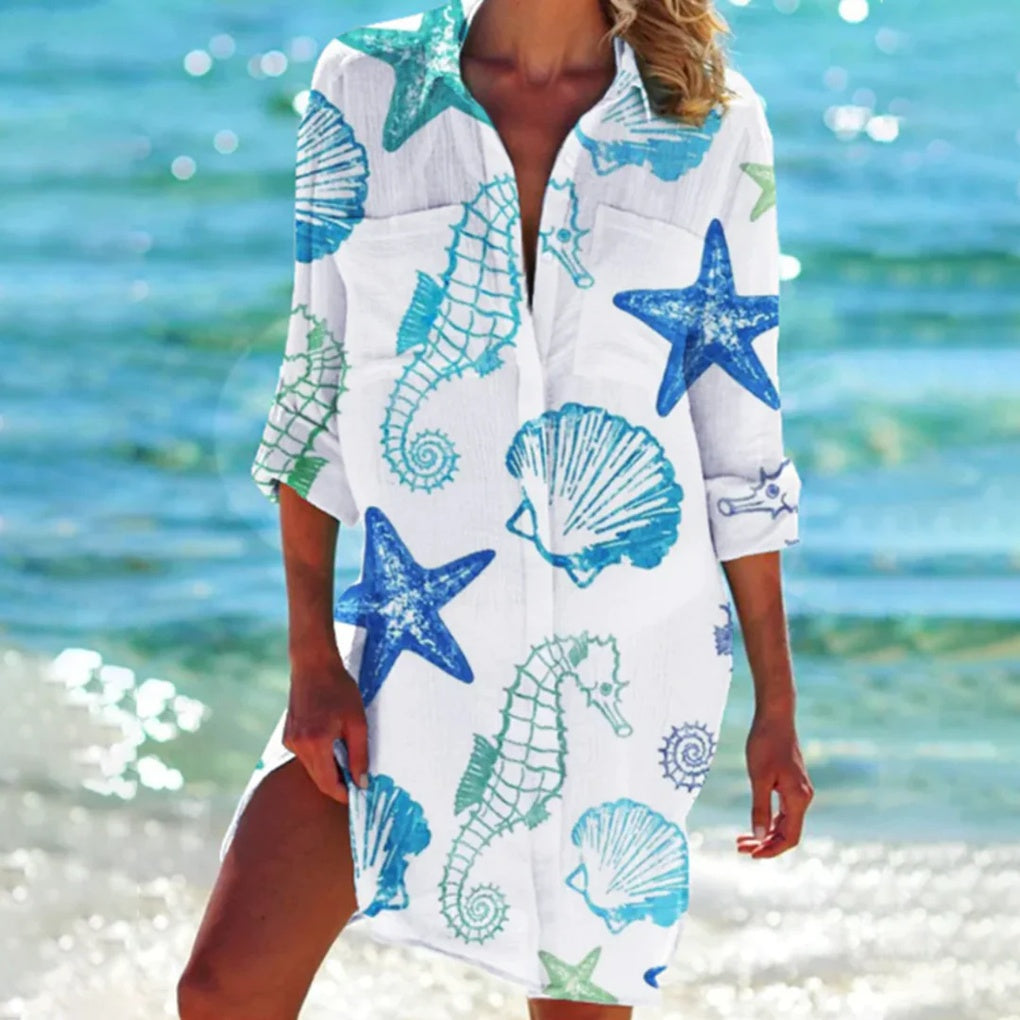 Women's Casual Beach Cover-Up Shirt
