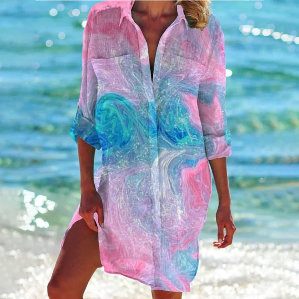 Women's Casual Beach Cover-Up Shirt