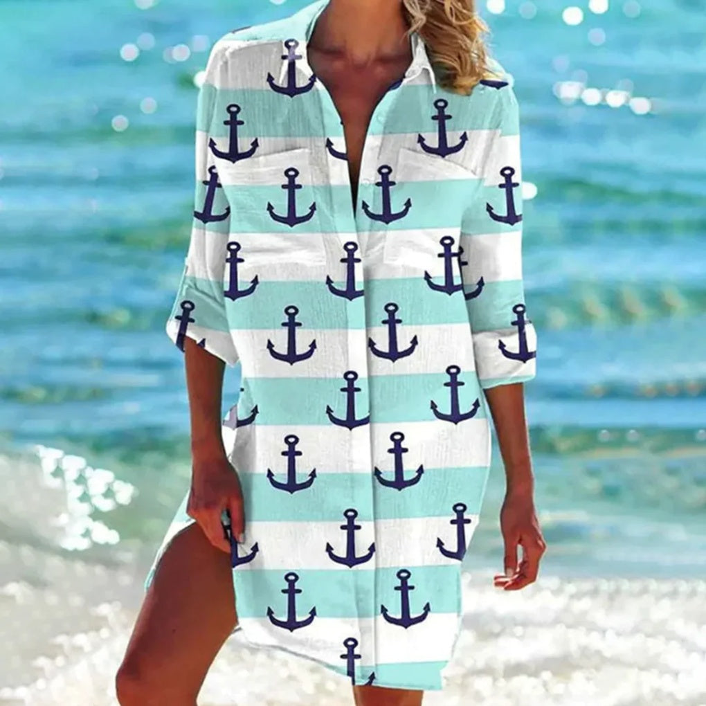 Women's Casual Beach Cover-Up Shirt