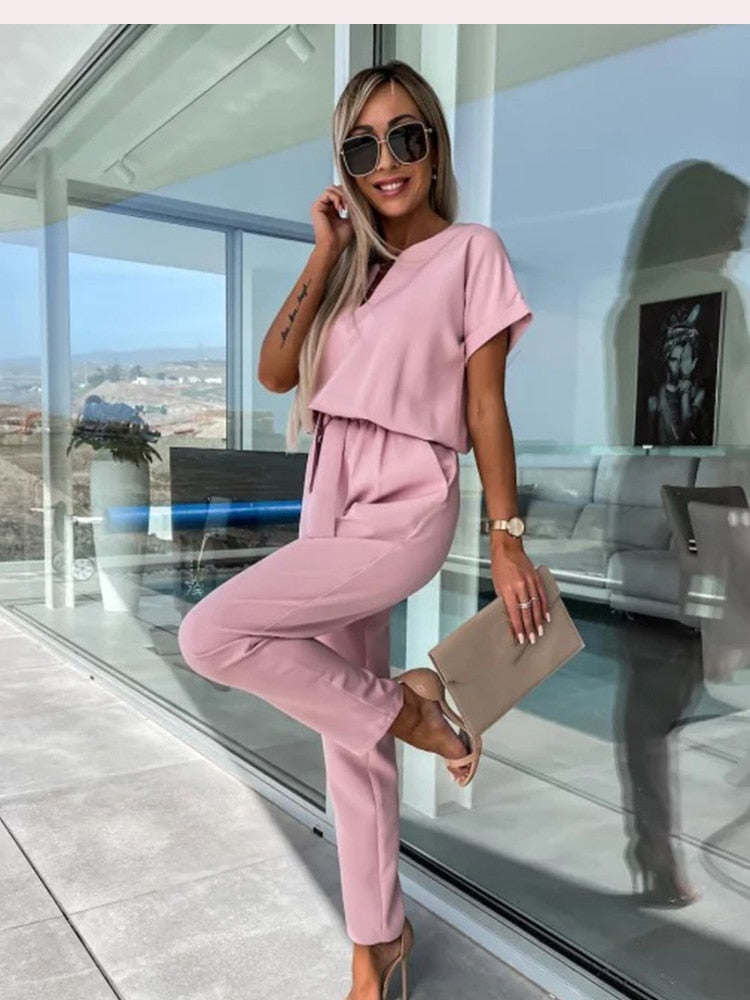 Niki | Belted Wide Leg Jumpsuit