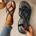 Niki | Comfortable Braided Flat Sandals for Women
