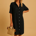 Niki | Women's Relaxed Button-Down Shirt Dress