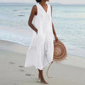 Women's Button-Down Tiered Midi Dress