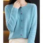 Women's Button-Front Cardigan in Merino Wool