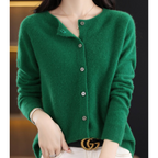 Women's Button-Front Cardigan in Merino Wool