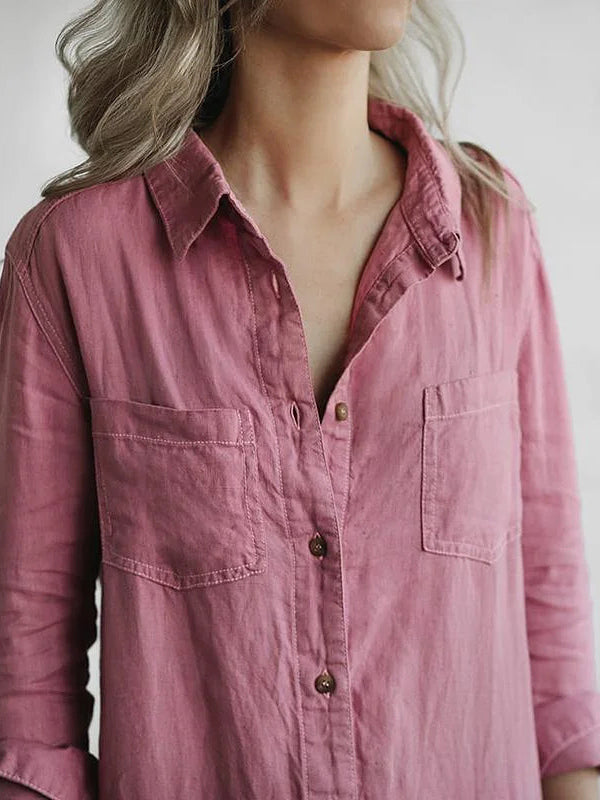Niki | Women's Linen Button Front Relaxed Fit Jumpsuit