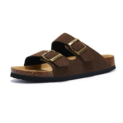 Women's Cork Footbed Slides with Adjustable Straps