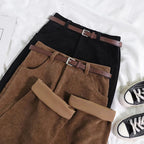 Niki | Women's High-Waisted Corduroy Pants
