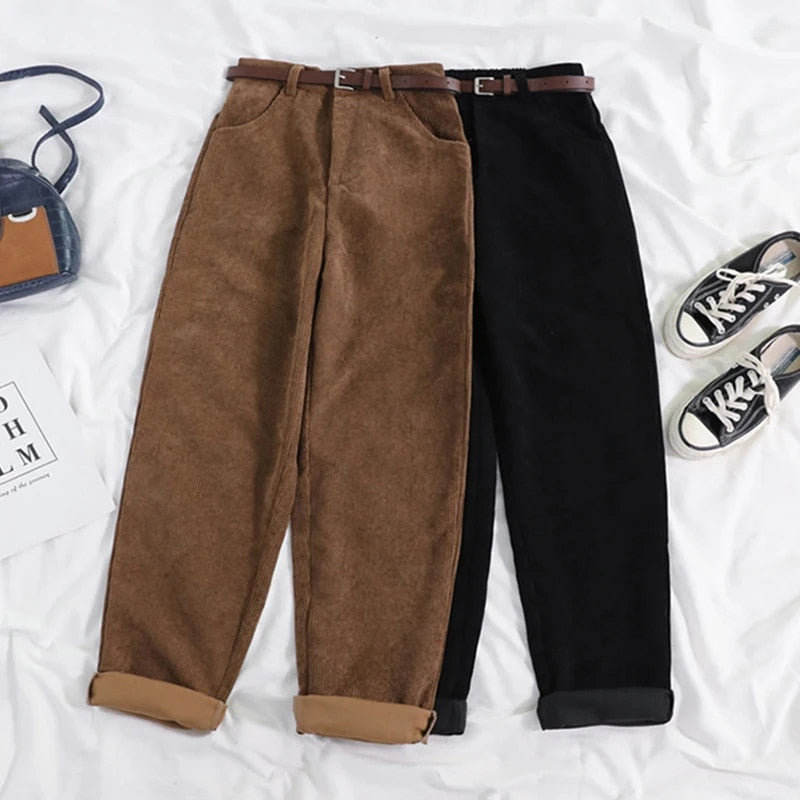 Niki | Women's High-Waisted Corduroy Pants