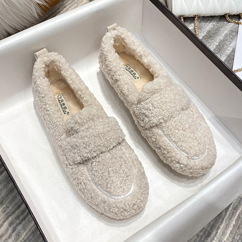 Soft Fleece Lined Slip-On Flats