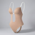 Women's Deep Plunge Backless Sculpting Bodysuit