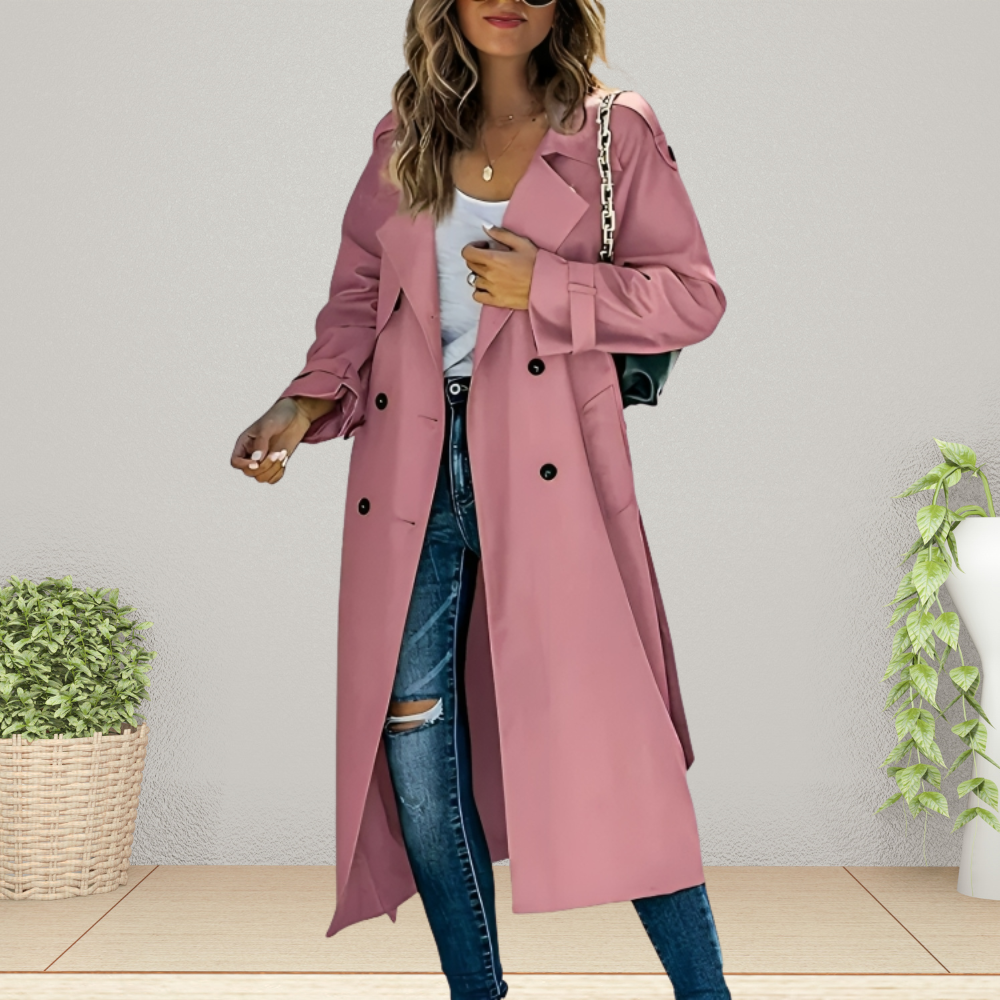 Women's Classic Double Breasted Trench Coat