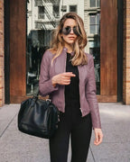 Women's Edgy Faux Leather Moto Jacket