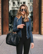 Women's Edgy Faux Leather Moto Jacket