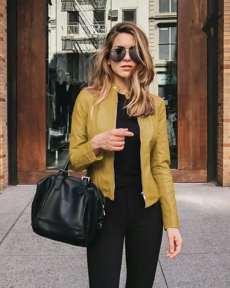 Women's Edgy Faux Leather Moto Jacket