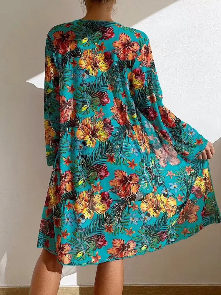 Niki | Tropical Print Bikini Set with Cover-up