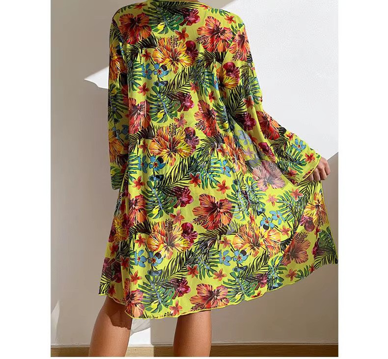 Niki | Tropical Print Bikini Set with Cover-up