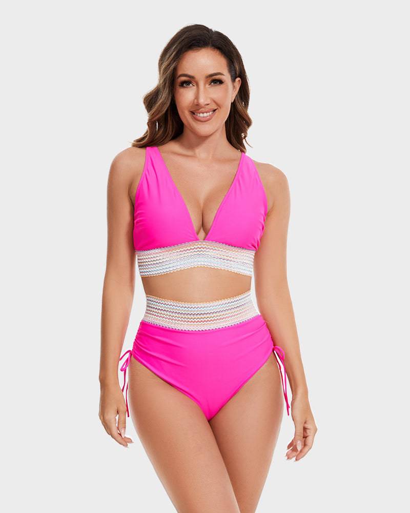 Niki | High Waist Ruched Bikini Swimsuit
