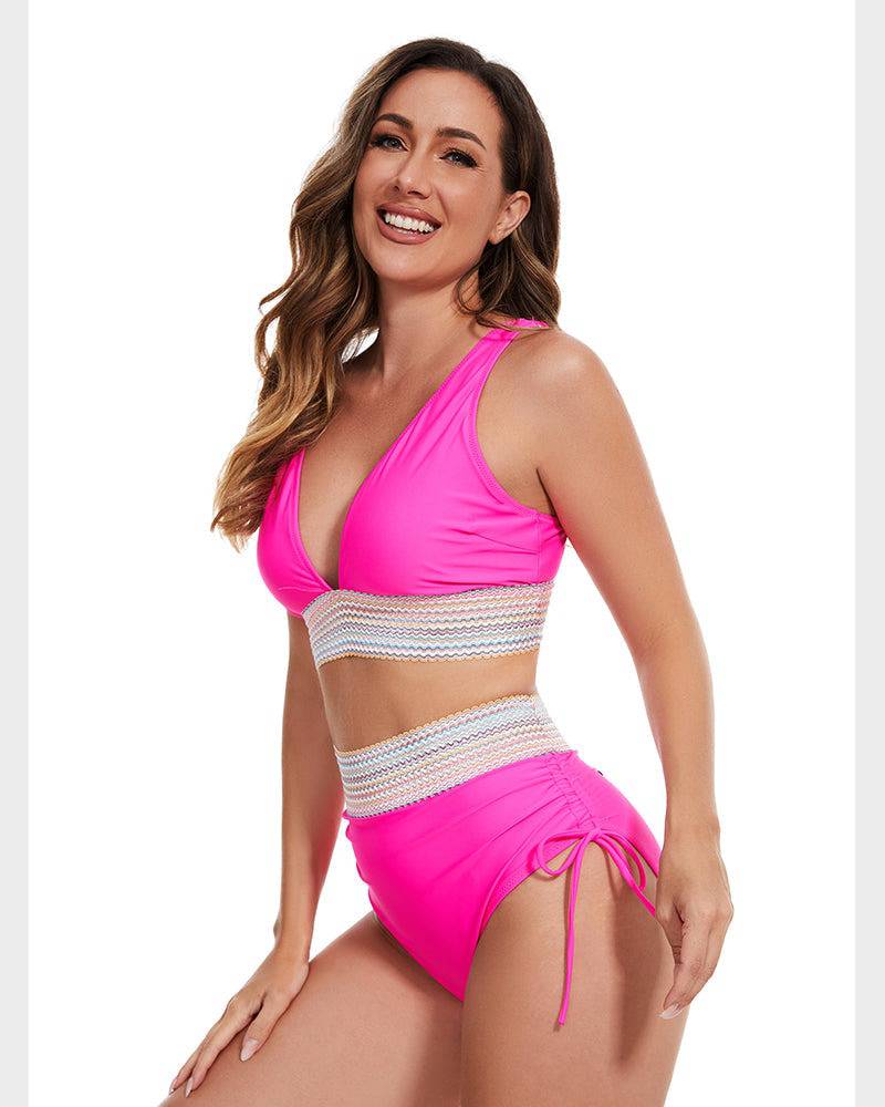 Niki | High Waist Ruched Bikini Swimsuit