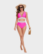 Niki | High Waist Ruched Bikini Swimsuit