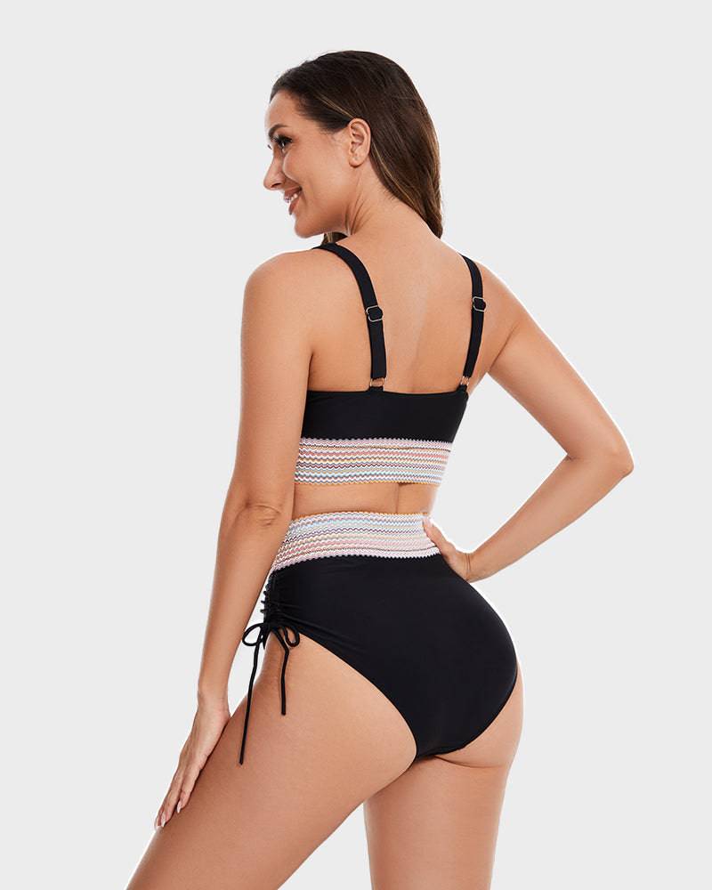 Niki | High Waist Ruched Bikini Swimsuit