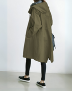 Relaxed Hooded Trench Coat