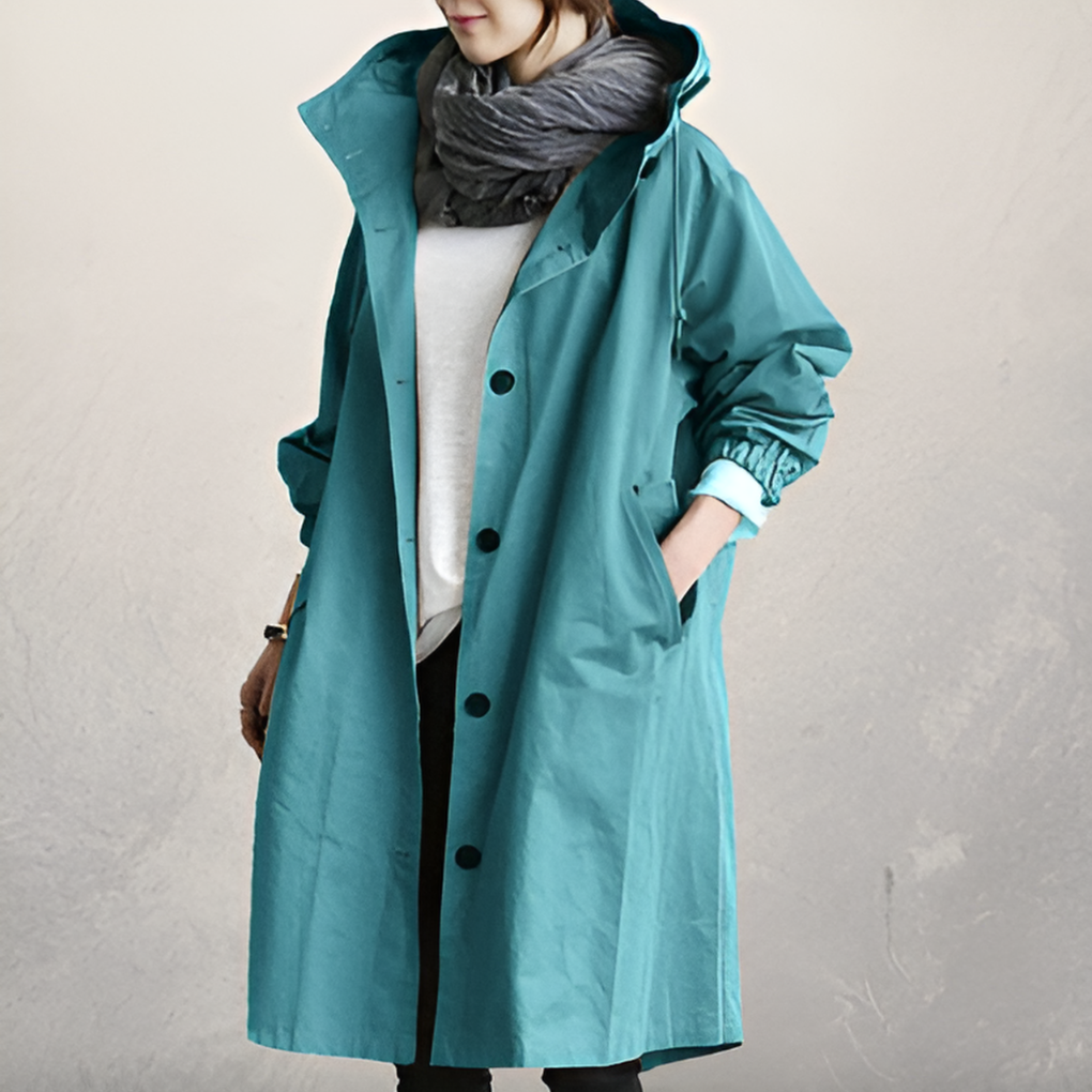 Relaxed Hooded Trench Coat