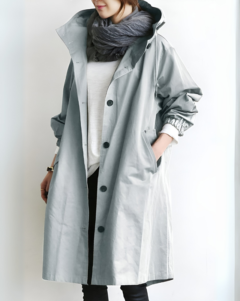 Relaxed Hooded Trench Coat