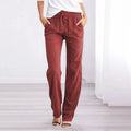 Women's Breezy Linen Blend Drawstring Trousers