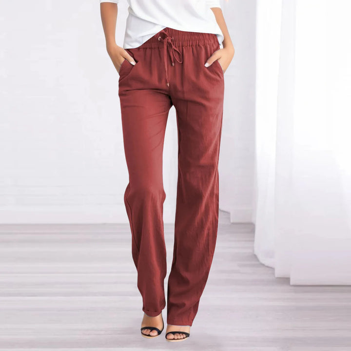 Women's Breezy Linen Blend Drawstring Trousers