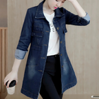 Niki | Women's Embroidered Denim Longline Jacket