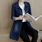 Niki | Women's Embroidered Denim Longline Jacket