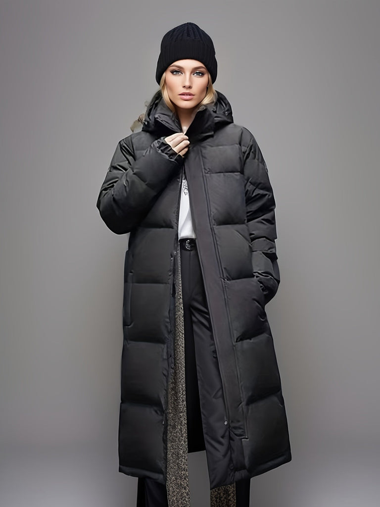 Hooded Longline Puffer Coat