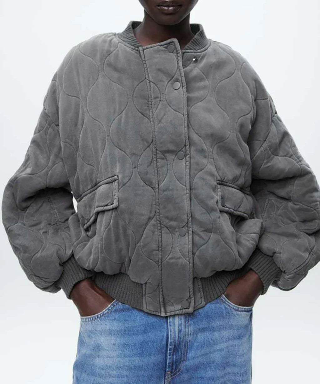 Niki | Relaxed Quilted Bomber Jacket
