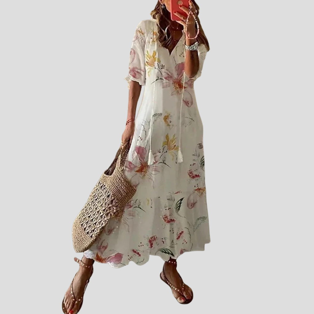 Maxi Dress with Tiers for a Bohemian Look