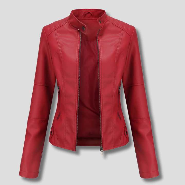 Niki | Edgy Faux Leather Moto Jacket