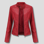 Niki | Edgy Faux Leather Moto Jacket