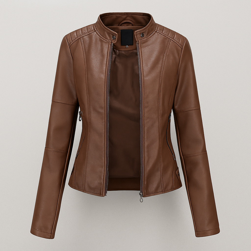 Niki | Edgy Faux Leather Moto Jacket