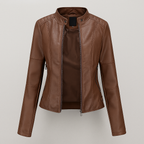 Niki | Edgy Faux Leather Moto Jacket