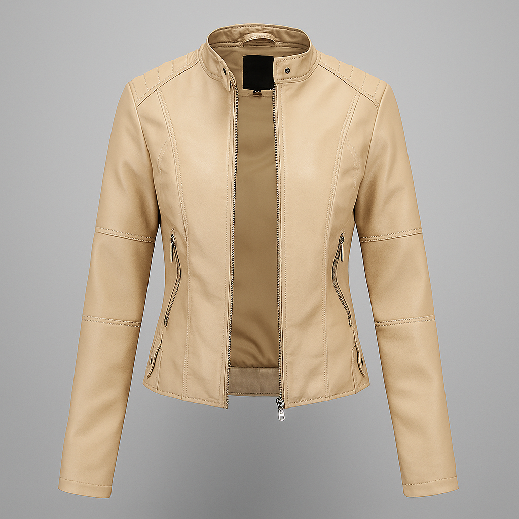 Niki | Edgy Faux Leather Moto Jacket