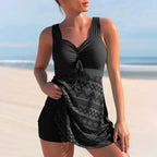 Ruched Bodice Skirted Swimsuit