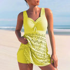 Ruched Bodice Skirted Swimsuit