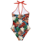 Niki | Women's Halterneck Tropical One-Piece Swimsuit