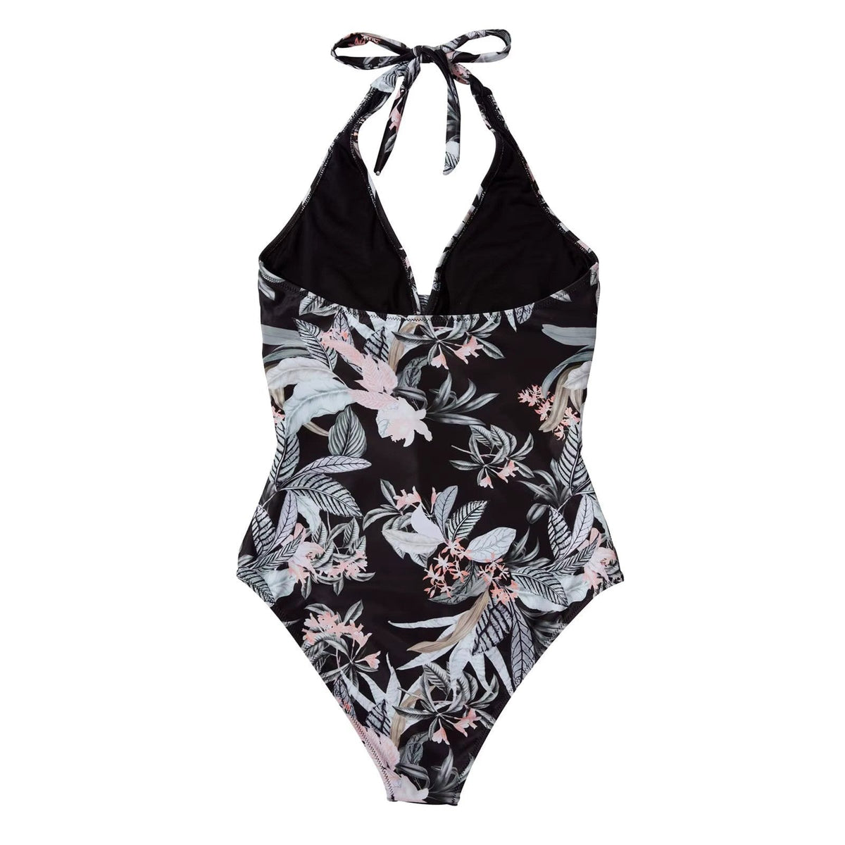 Niki | Women's Halterneck Tropical One-Piece Swimsuit