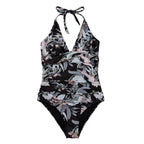Niki | Women's Halterneck Tropical One-Piece Swimsuit