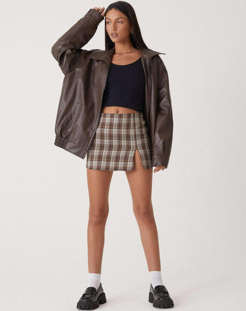 Oversized Comfort Leather Jacket for Women